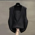thumbnail image 2 of Sweater Vest for Women Square Neck Trendy Top for Concert and Party Outfits Women's Knit Sweater Vest V Neck Lightweight Cardigan Casual Layering Stretch Pullover Top For Spring Fall Winter, 2 of 4