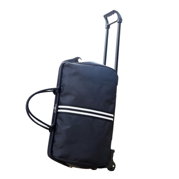 Large Capacity Weekender Bag with 2 Wheel Holdall Trolley Travel Luggage Bags with Handle Strap Waterproof Tote Overnight Bag Luggage Shoes A