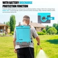 thumbnail image 5 of 4 Gallon Backpack Sprayer, 100 Psi Adjustable Pressure, Electric Weed Sprayers, 18V Compatible, 5 Nozzles, Battery & Charger for Lawn, 5 of 9