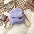thumbnail image 1 of Mini mochila de pana para mujer, morral pequeño de Color sólido, sencillo, informal, para viaje, 2022Purple19x23x9cm Fivean unisex, 1 of 2