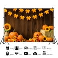 thumbnail image 2 of SUNOLIFE Fall Backdrop Banner Thanksgiving Pumpkins Background Decorations 8x6ft, 2 of 3