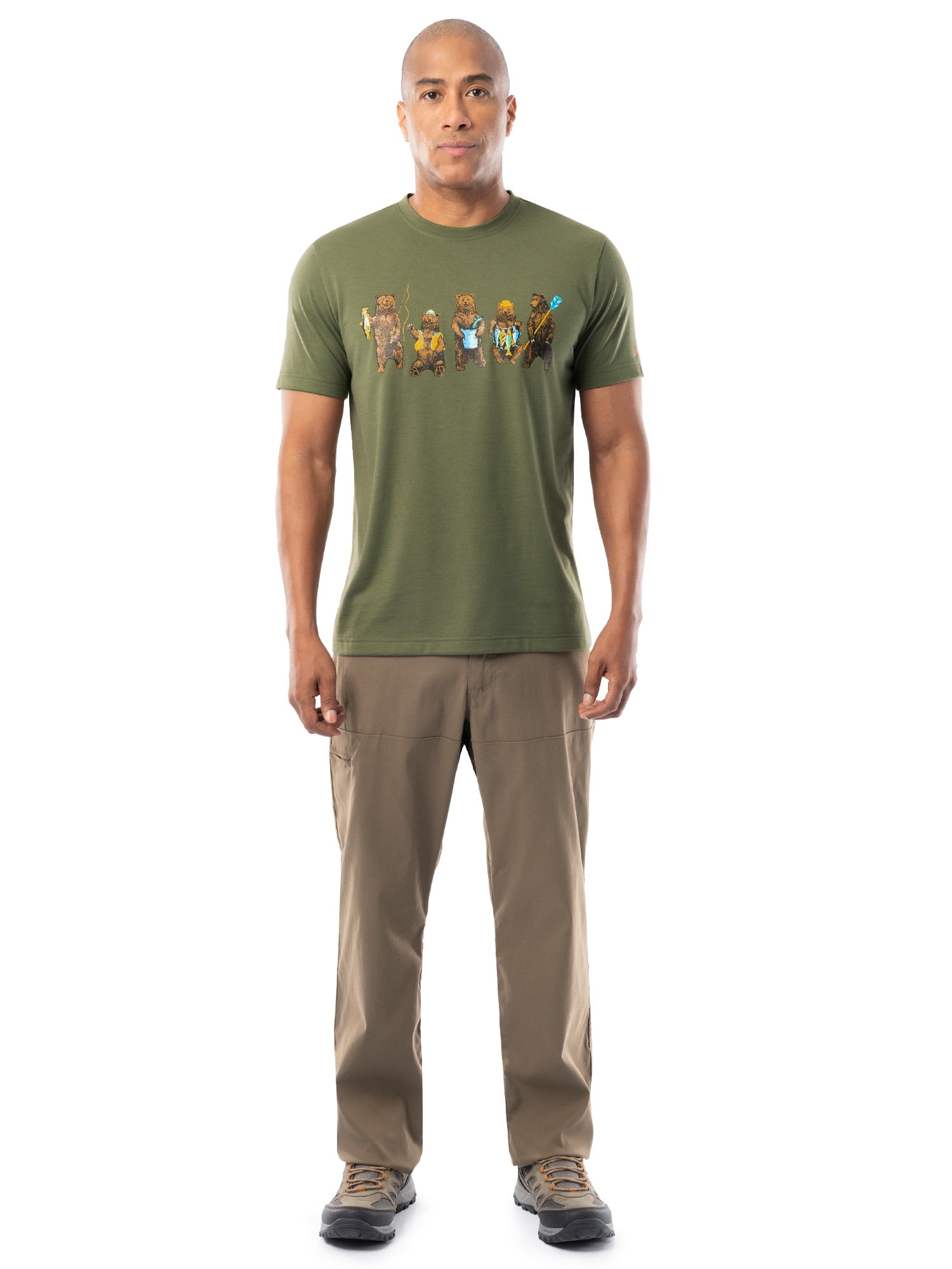 Ozark Trail Men's Active Graphic Tee with Short Sleeves, Sizes S-3XL