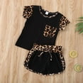 thumbnail image 6 of 1-6Years Toddler Kids Baby Girl Casual sportswear Leopard Outfits Tops Shirt  Short Pants, 6 of 9