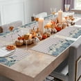 thumbnail image 3 of Fall Placemats Set of 4 Hydrangea Pumpkin Place Mats Thanksgiving Placemat Purple Buffalo Plaid Table Mats for Dining Kitchen Table Holiday Dinner Party Home Fall Decorations 13x19 Inch, 3 of 8