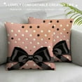 thumbnail image 3 of Qinduosi Happy Halloween Pillow Covers Orange Pink White Polka Dots Pumpkin Home Decor Black Bowknot Cute Throw Pillows Holiday Party Outdoor Cushion Case for Home Sofa White, 3 of 5