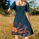 thumbnail image 5 of PERROS JUGANDO AL PÓQUER: Vestido vintage de manga corta con estampado CM Coolidge, vestidos casuales, vestidos de mujer, vestidos de verano para mujer 2025., 5 of 7