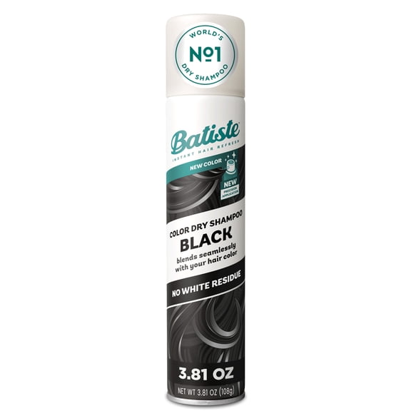Batiste Color Dry Shampoo for Black Hair, Absorbs Oil & Grease, 3.81 oz