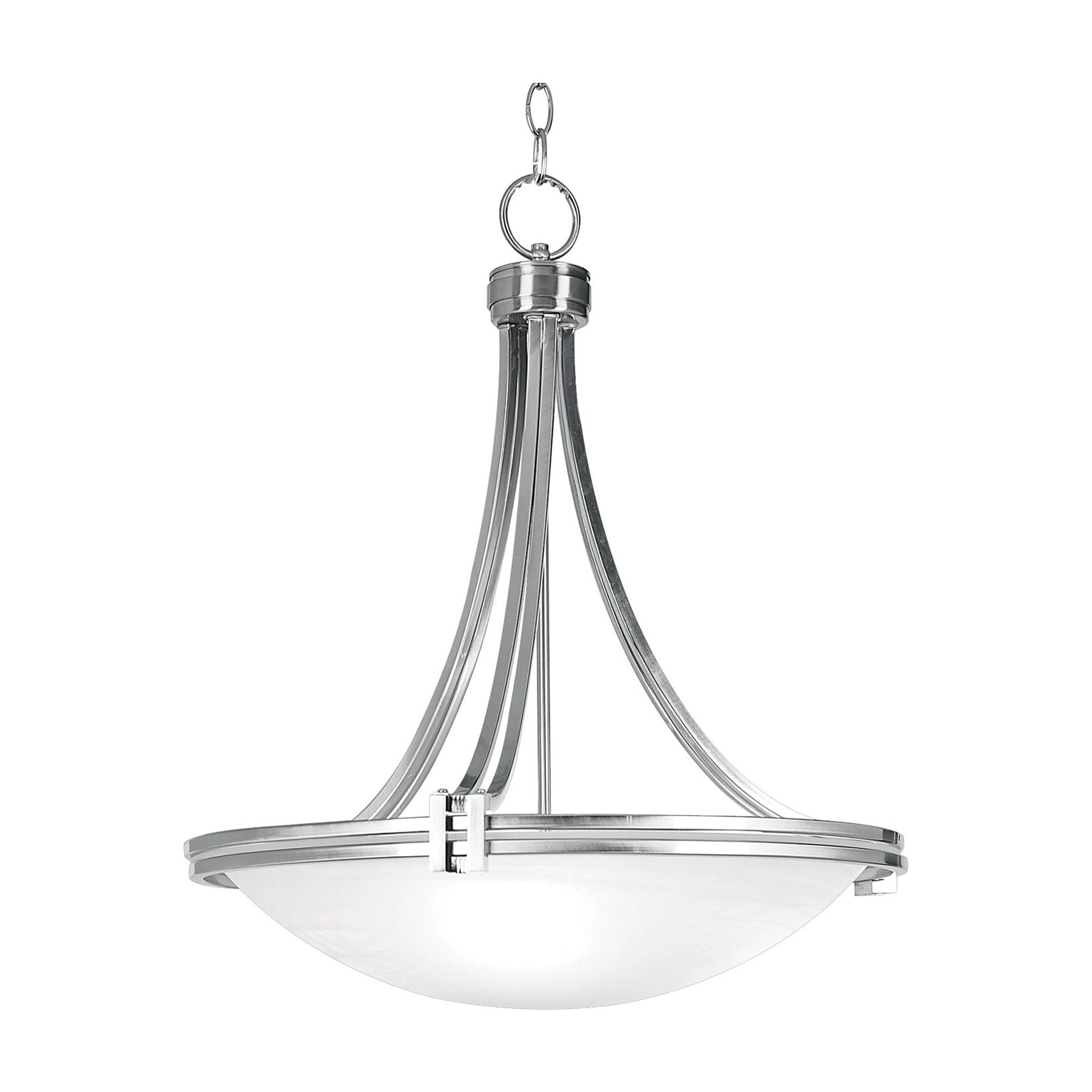 Possini Euro Design Deco Brushed Nickel Pendant Chandelier 21 1/2" Wide Modern White Marbled Bowl Glass 3-Light Fixture for Dining Room Kitchen Island