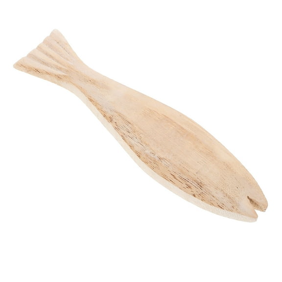 FRCOLOR Unfinished Fish Shaped Wood Cutout Fish Wood Crafts Blank Wooden Fish Shaped Hanging Ornament For Wedding Birthday Ocean Animal Themed Party Decoration