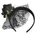 thumbnail image 2 of Diadema De Malla De Red, Diadema Elástica De Gasa De Flores De Uso Generalizado Para Fiestas De Disfraces Ccdes Oro, 2 of 8