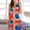 Red, variant on Sakmal Midi Sundresses for Women Hawaiian Beach Dress Tie Dye A Line Sleeveless Crew Neck Dresses