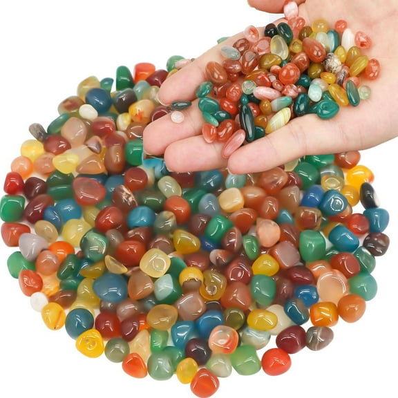 Natural River Rocks,Bexikou Decorative Multi-Color Pebble Stones, Smooth Polished Landscaping Stones for Gardens, Fish Tanks, Flower Pots, Water Features, and Pathways,0.2-0.4 inch 0.55 lbs