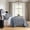 Classic - Dark Blue Gray & Pearl White-King (106''W × 98''L), variant on King (106''W × 98''L) Classic - Dark Blue & Light Brown Damask Bedding Set