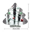 thumbnail image 7 of Stylized Metal Christmas Tree Wind Spinner - Concentric Circle Design with Red and Green Ornaments for Garden Decor, 7 of 7