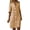 Khaki, variant on Joernso Women Summer Midi Dress Lapel Half Sleeve Solid Color Single-breasted Soft Breathable Buttons Lady Knee Length Fall Spring Dress