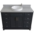 thumbnail image 6 of Bellaterra Home  49 in. Single Round Sink Vanity with Granite Top, Dark Gray & Gray, 6 of 15
