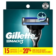 Gillette Mach3 Razor Blades for Men, 15ct Razor Blade Refills