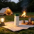 thumbnail image 4 of Tasse de Voyage en Acier Inoxydable Isolée 320 ml avec Couvercle et Poignée, Tasse à Café à Double Paroi Résistante aux Fuites pour Camping Voiture Bureau, Rose Orange Vert, 4 of 6