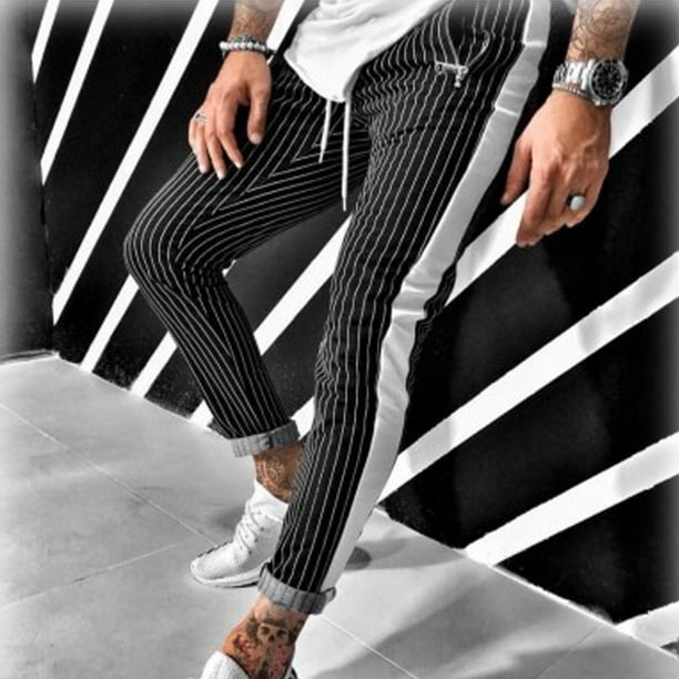 Opperiaya - Men Casual Long Sport Pants Gym Slim Fit Trousers Running Joggers Gym Sweatpants