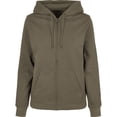 thumbnail image 1 of Build Your Brand - Sudadera con Cremallera Basic para Mujer (Oliva), 1 of 3
