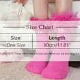 thumbnail image 3 of IDALL Womens Fuzzy Slipper Grips Socks Fluffy Winter Warm Fleece Non Slip Thick Thermal Cozy Plush Socks Khaki One Size, 3 of 4