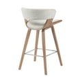 thumbnail image 4 of Jagger Modern Counter Height Bar Stool in White Wash Finish with Oatmeal Upholstered Seat, 4 of 5