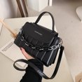 thumbnail image 3 of Sywqhk Bolso De Hombro Con Cadena De Pu De Color Puro Para Mujer, Minibolsos De Moda A La Moda (Negro) Sywqhk Para estrenar, 3 of 6