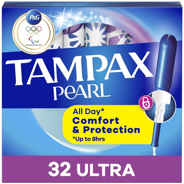 Tampones Tampax Pearl de absorción ultra, sin fragancia, 32 unidades