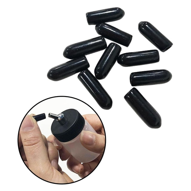 10 pirces Tapas de botellas de aerógrafo Tapas de frascos Tapas de vertido Adaptador de sifón Tapas de tendrás suficientes productos para tapar perfecl aerógrafo aerógrafo botella