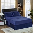 thumbnail image 5 of JML 6 Piece Silky Satin Bed in a Bag Comforter Set with Sheets,Twin, Navy, 5 of 7
