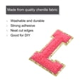 thumbnail image 3 of Uxcell 10pcs Glitters Chenille Letter Patches 5.5 cm/2.2 Inch Patches for Clothing Bags (Rose Red/Purple/Blue/Black/White, L), 3 of 7