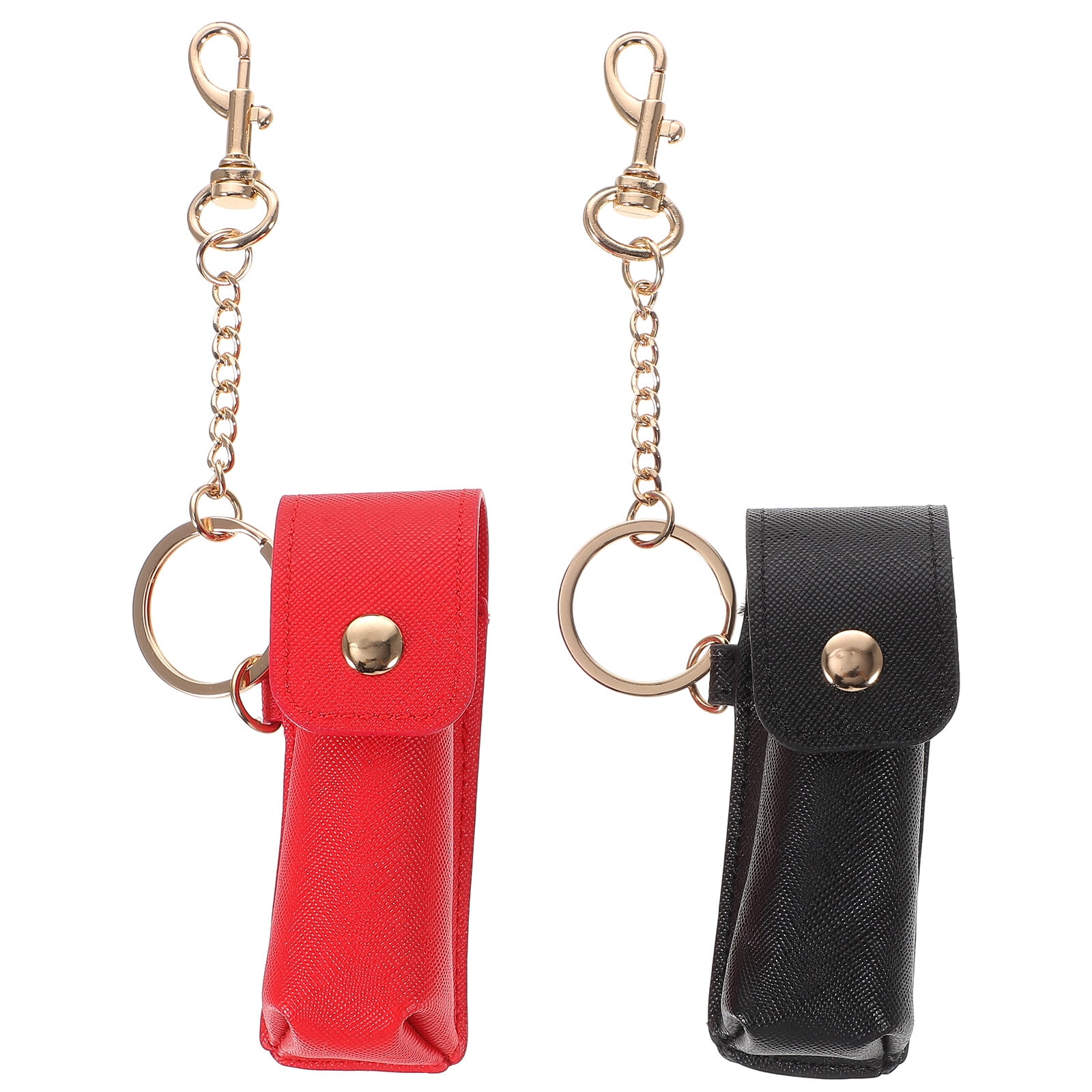2pcs Lipstick Keychain Holder Storage Bag Lip Balm Lip Pouch Bags for