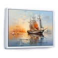 thumbnail image 2 of Designart "Boat Abstract Maritime Euphony IV" Boat Floater Framed Canvas Print, 2 of 7