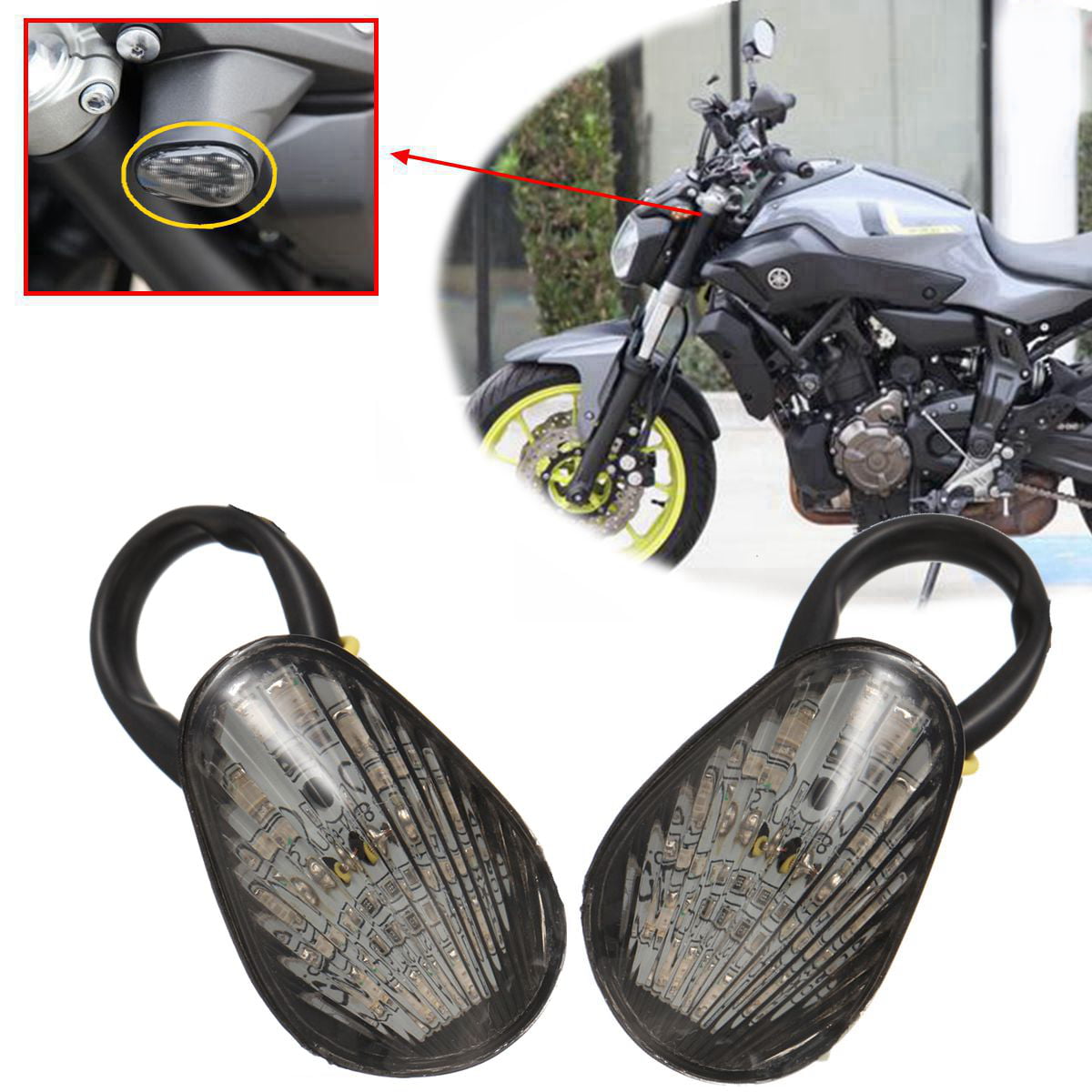 LED Headlight Assembly kit Replacement for 2014 2015 2016 2017 YAMAHA FZ-07 