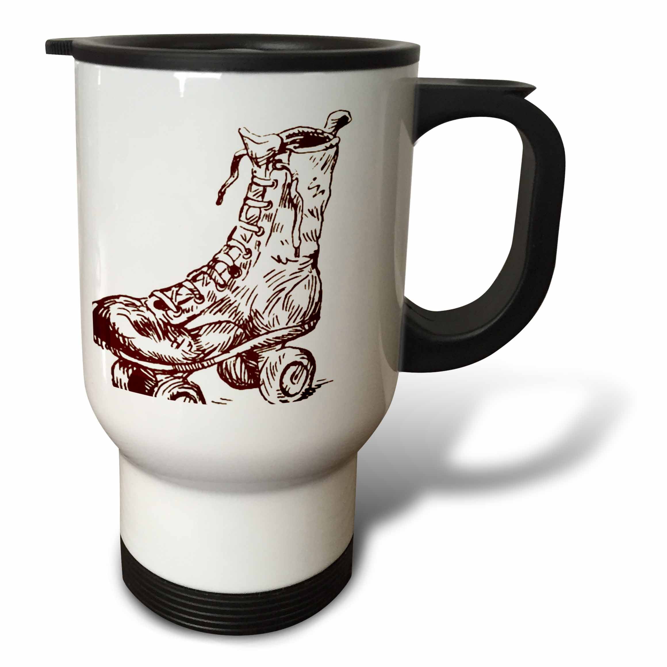 3dRose Old Roller Skate, Travel Mug, 14oz, Stainless Steel by 3dRose