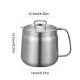 thumbnail image 2 of Olla de filtro de aceite de acero inoxidable 304 con cesta coladora para cocina y Camping, 2 of 8