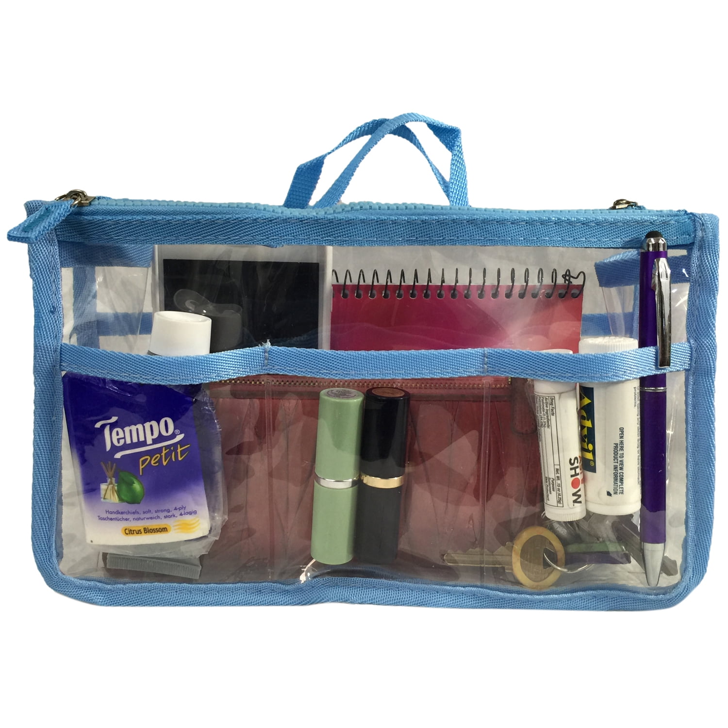 3pcs Clear Bogg Beach Tote Bag Accessories, Clear Design Zipper Insert Bag,  Travel Makeup Clean Toiletry Brush Organizer