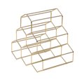 thumbnail image 1 of Graflsoa Modern Gold Geometric Wine Rack - Stylish Freestanding Storage for Red, White, and Sparkling Wines - Perfect for Kitchen Countertops or Home Bars, 1 of 6