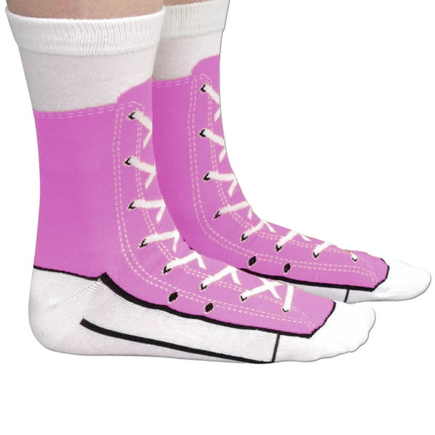 Calcetines de lona con estampado para mujer, calcetín de longitud media, de nailon, para otoño e invierno