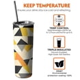 thumbnail image 6 of 20oz Modern Art Geometric Skinny Tumblers Stainless Steel Tumbler with Lid and Straw,Vacuum Insulated Double Wall Travel Tumbler Cups with Cleaning Brush for Coffee,Tea, 6 of 6