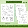 thumbnail image 2 of 1 Set 4 Sheets 11.6x8.2 Inch Stick and Stitch Embroidery Patterns Non-woven Fabrics Water Soluble Embroidery Stabilizers Dog 297x210mmm, 2 of 7