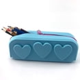 thumbnail image 3 of Bolsa de papelería Love, bolsa de lápices de silicona, bolsa de almacenamiento de maquillaje de belleza, bolsa de almacenamiento para viajes al aire libre, bolsa de almacenamiento de ocio que se, 3 of 5