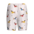 thumbnail image 7 of Daiia Dachshund Dog Puppy Mens Woven Stretch Pajama Short,Short Pajama Pants-Medium, 7 of 7