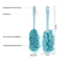 thumbnail image 4 of SUPTREE Loofah Back Scrubber Exfoliating Bath Sponge Long Handle Bath Brush for Body Shower Blue 1pc, 4 of 7