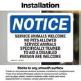 thumbnail image 3 of (2 Pack) Service Animals Welcome No Pets Allowed OSHA Notice Sign, 3 of 7