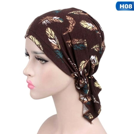 SHOPFIVE Women Bandana Pre Tied Chemo Turban Cap Headwear for Cancer