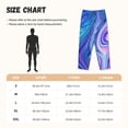 thumbnail image 3 of Fuzoiu Swirl Blue And Purple Print Women's Pajama Pants,Lounge Pants with Drawstring and Pockets, Casual Pjs Sleep Bottoms, Women's Sleep Pants-Large, 3 of 6