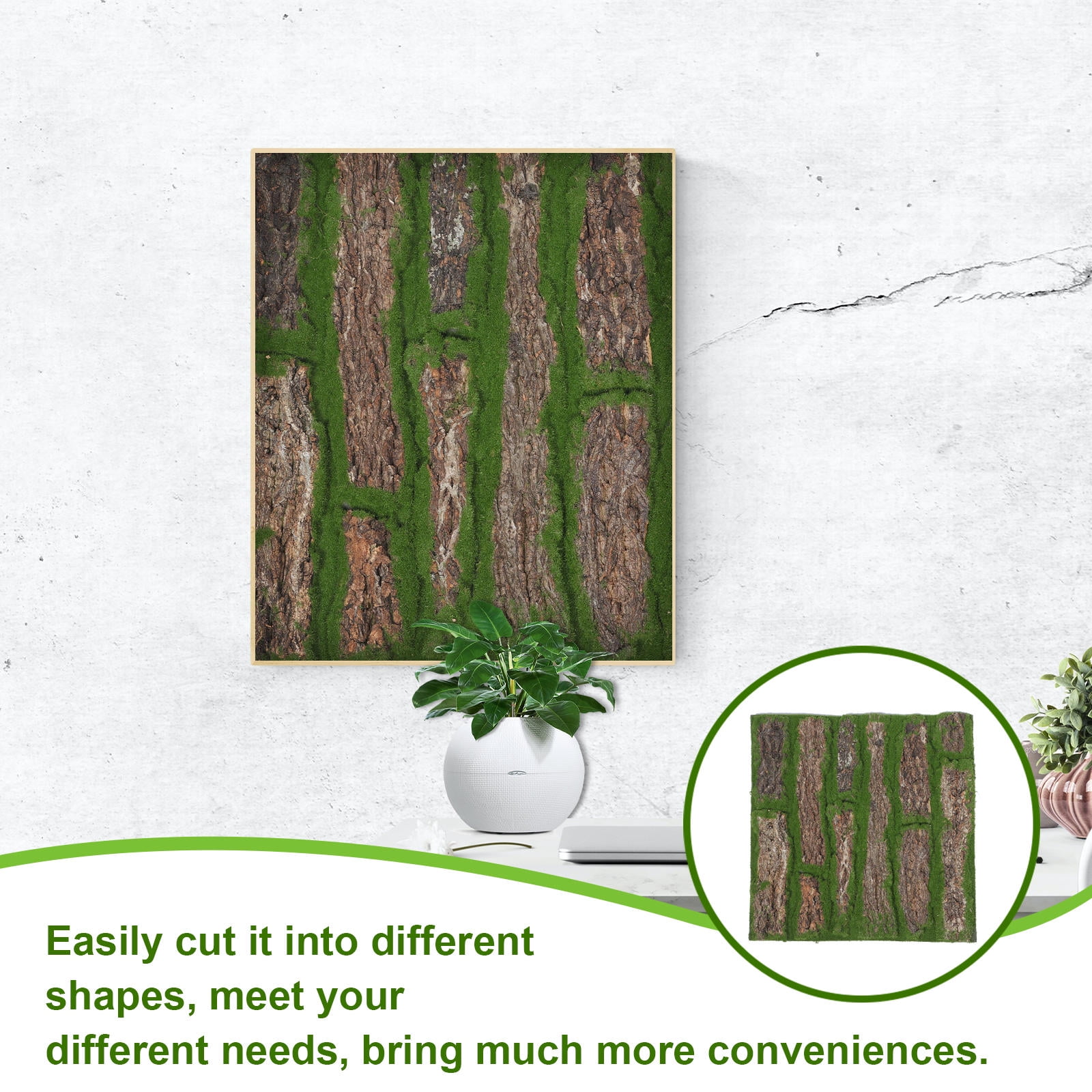 RENACLIPY Crafts Artificial Moss Fake Moss Mat Cotton 1Pcs for Indoor Decoration