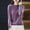 Purple, variant on Sentmoon Dressy Tops for Women Crew Neck Long Sleeve Tops for Women 2025 Oversized Stretchy Loose Solid Color Knitted Tshirt Comfy for Weekend Brunch M