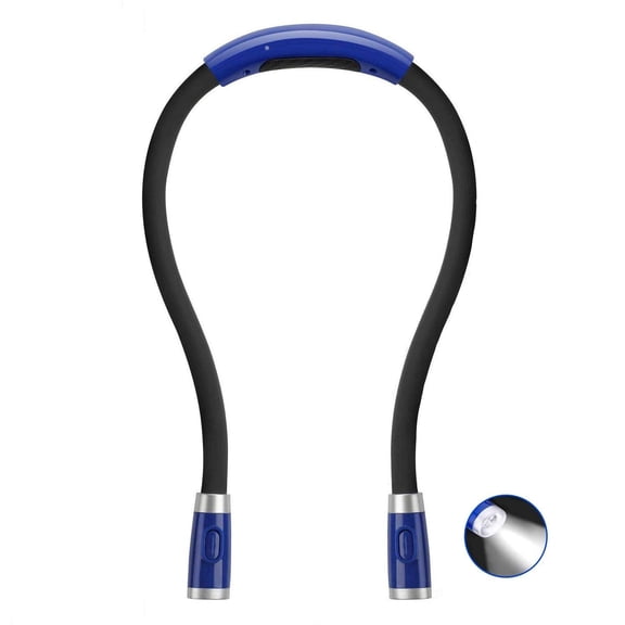 VONTER Rechargeable 4 LED Neck Reading Light,Book Lights for Reading in Bed,3 Brightness Levels, 2 Soft Silicone Arms Comfortable Wear,Long Lasting.Perfect for Bookworms,Craft & Knitting